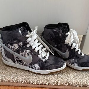 Nike Wedge Dunk Black and White High-Top Sneakers